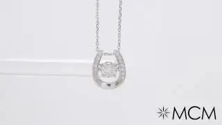 Dancing Diamond Pendant in 18k White Gold - NKDM18343W