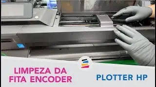 Limpeza da Fita Encoder nas Plotter HP T120 T130 T520 T530 e Similares