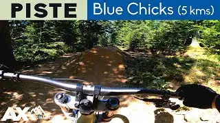 VTT DH AX 3 DOMAINES : Descente Piste Bleu 2022 4K