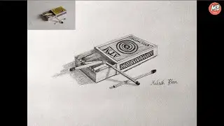 Match Box Pencil Drawing / Object Drawing
