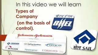 Types of company on the basis of control || holding company and subsidiary company