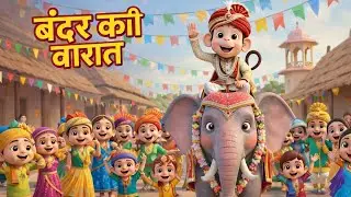Bandar Ki Barat 🐒| Kids Hindi | Hindi Cartoon Video | बंदर की बारात 
