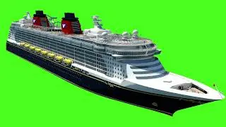 Green Screen Cruise Ship Boat  Free To Use No Copyright Chroma Key