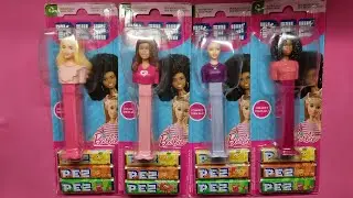ASMR Dispenser Pez 🍬 Barbie💃✖️4️⃣🟡🟤🟣⚫