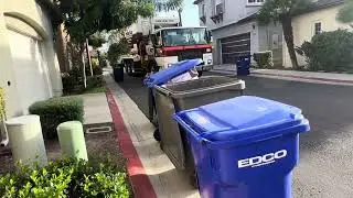 Edco New Way Sidewinder 960 on late afternoon recycling collection 