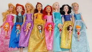 Rainbow Disney Princess Doll Mattel and Original Dolls ~ DIY Miniature Dress Satisfying Dolls ASMR 