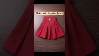 School Uniform Pleated Skirt for Girls Easy Pleats for Beginners #diy #fashion #yt #shorts #share