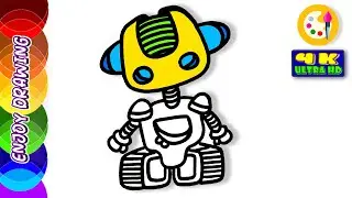 ROBOT Drawing: How to Draw ROBOT EASY for Beginners | ENJOY DRAWING