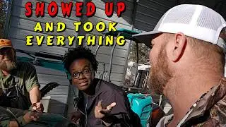 WHY ARE THEY HERE? |tiny house, homesteading, off-grid, cabin build, DIY HOW TO tractor tiny cabin