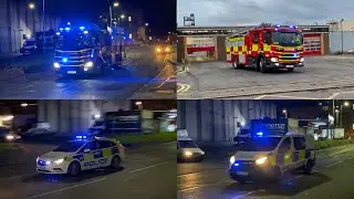 Next Generation Fire Engines, Police Cars & Vans Responding on Lights and Sirens in Leicester!
