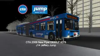 CTA 2008 New Flyer DE60LF 4078 Again | J14 Jeffery Jump Bus Run
