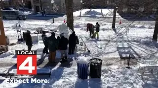 Plymouth Ice Festival returns despite temps dropping below zero, drawing tens of thousands downtown