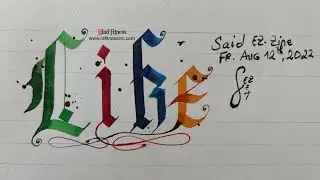 Like Mind Fitness Channel In Gothic Alphabet Calligraphy Blackletter Font #CalligZine