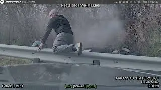 Reckless and Speeding driver is met by the Arkansas State Police PIT MANEUVER