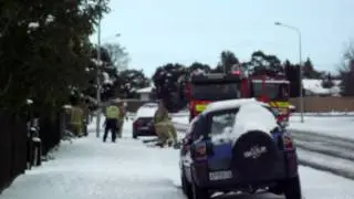 Rolleston Fire Brigade snow bomb house!