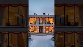Glass Walls & Warm Fires: The Ultimate Winter House #shorts #ai #viral #house #housedesign
