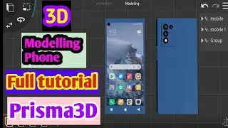 modelling a Low poly Smartphone in Prisma3D || @animation3Dworld || prisma3D