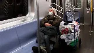 HOMELESS IN NYC - TRAVELING TO WORK  PT.  #4  @DINA RADICA - FILMS #dinaradica