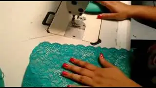 Forrando bojo com renda.