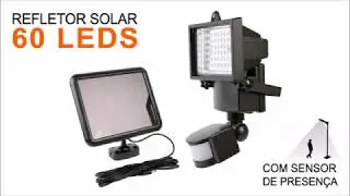 Refletor Solar Led com Sensor de Presença