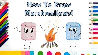 How To Draw Marshmallows! (Art For Kids!) - Easy Step By Step Beginner Art/Drawing Lesson!
