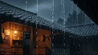 Rain on Roof at Midnight 🌧️ | Dark Screen ASMR for Deep Sleep