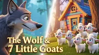 The Wolf and Seven Little Goats | Kids Moral Story | Bedtime stories | Moonfablez  