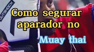 como segurar aparador de chute no muay thai