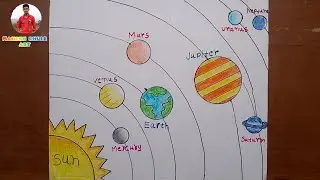 Solar System / Solar System Planets Drawing / How to Draw Solar System / Solar System Drawing