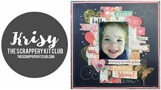 A Scrapbook Layout for The Scrappery Kit Club #16 Using the Jade Kit By Krisy Podolak