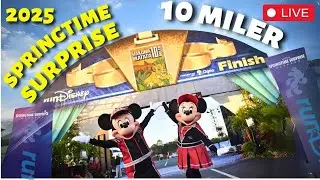 🔴LIVE🔴 Run Disney Springtime Surprise 10 Miler Race Course | Walt Disney World Livestream In 4k HD