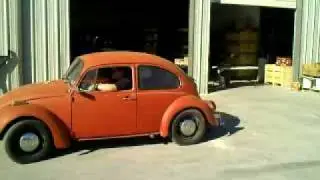 '72 bug doing a quick burn out. The day I got it running