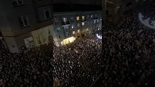 10 000 people singing Lithuanian anthem #lithuania #anthem #singing #protest #night #vilnius
