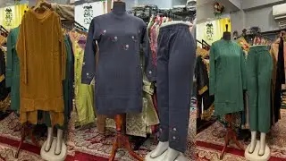 latest winter sweater set // cute winter modest outfit for girls// stylish butter wool  winter dress