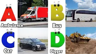 ABC Song Phonics, Transportation Song, ABC Song, Alphabet Educational Song A to Z for kids