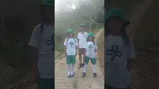 my kids wearing their boy and girl scout uniform#province#shorts