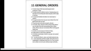 11 General Orders