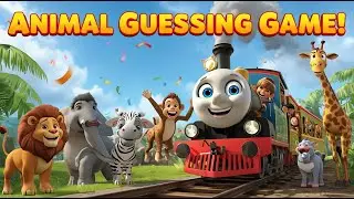 Animal Guessing Game Song | Choo Choo Train Adventure 🐶🐯🐵 | Fun Kids Learning Song