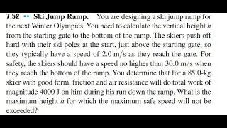 Трамплин для прыжков с трамплина. Вы проектируете трамплин для прыжков с трамплина для следующих ...