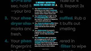 5 Weirdly Satisfying Hacks for Instant Zen 🧘 #ad (Verify Info)