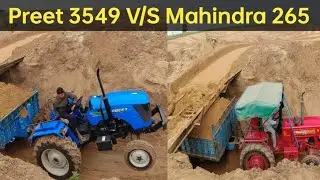 Preet 3549 new tractor & Mahindra DI-265 full loading trolley #hellogagan