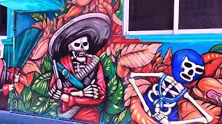 A Small Graveyard on Isla Mujeres Island Mexico
