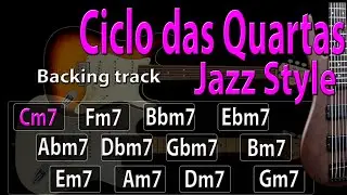Ciclo das Quartas (menores) Jazz backing track
