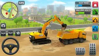 JCB Excavator Simulator  Road Construction Project  Android Gameplay
