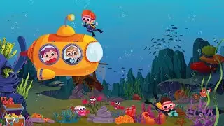 Calming Undersea Animation and Bedtime Lullaby, Relaxing Fish Animation Music