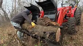 Clearing Dead Logs on Our 40 Acre Property | Stihl Farm Boss & Kubota MX4900