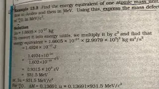 Find the energy equivalent of one atomic mass unit first in joules and then in Mev. Using this