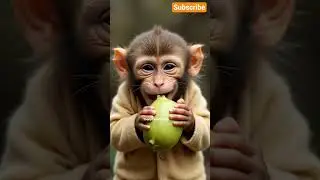 &ldquo;You won&rsquo;t believe it&hellip; this monkey is enjoying a fruit bite! 🐵🍐😂&rdquo; #funny #monkey #cute #shorts2025