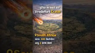 Earth Par Girne Wala Sabse Bada Asteroid 😱 Vredefort Crater Ka Khaufnaak Sach #crater #facts #shorts