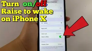 How to turn on or off Raise to Wake on iPhone X